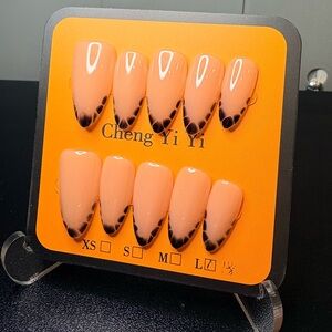 French tip handmade nails